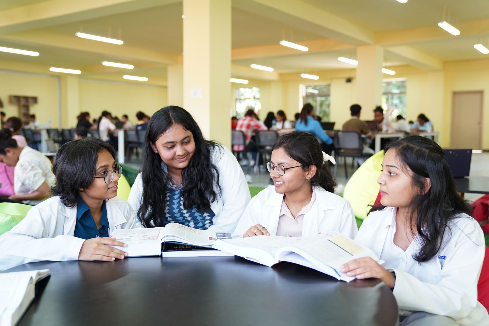Students at the UCT library