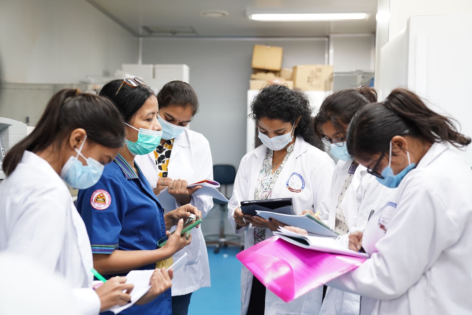 Students in the laboratory at UCT